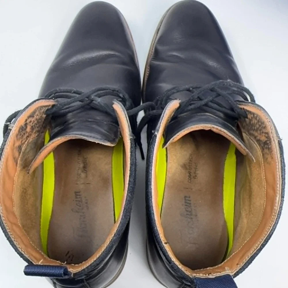 Florsheim 15167 Chukka Boots Mens 9W Black Leather‎ Comfort Flexsole Dress Lace